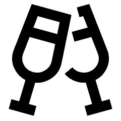 Champagne Party Alcohol Icon from Sharp Line Set