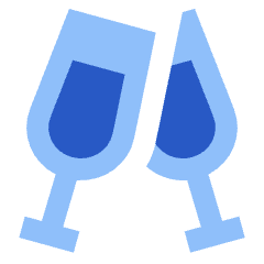 Champagne Party Alcohol Icon from Sharp Flat Set