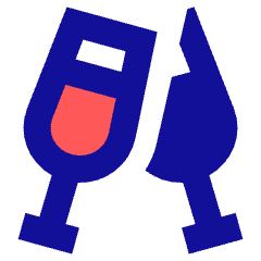 Champagne Party Alcohol Icon from Sharp Pop Set