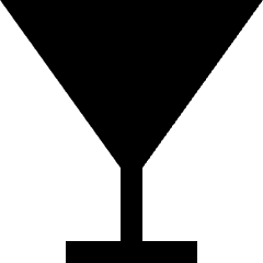 Cocktail Glass Icon from Sharp Solid Set