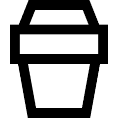 Coffee Takeaway Cup Icon from Sharp Line Set