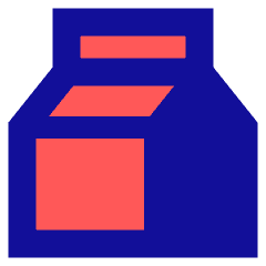 Milk Carton Icon from Sharp Pop Set