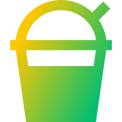 Milkshake Icon from Sharp Gradient Set