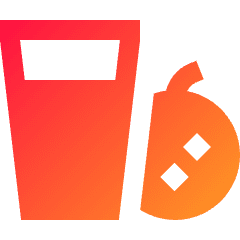 Orange Juice Icon from Sharp Gradient Set