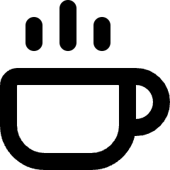 Tea Cup Icon from Micro Line Set