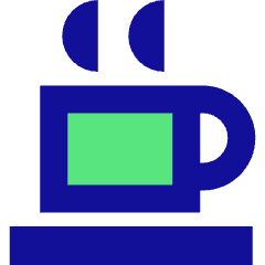 Tea Cup Icon from Sharp Pop Set