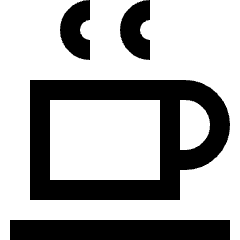 Tea Cup Icon from Sharp Line Set