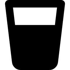 Water Glass Icon from Core Solid Set