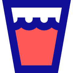 Water Glass Icon from Sharp Pop Set