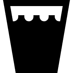 Water Glass Icon from Sharp Solid Set