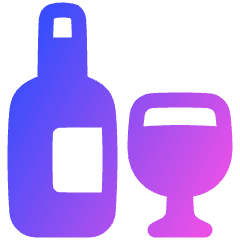 Wine Bottle And Glass Icon from Plump Gradient Set