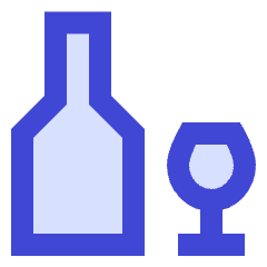 Wine Bottle And Glass Icon from Sharp Duo Set