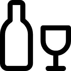 Wine Bottle And Glass Icon from Core Line Set