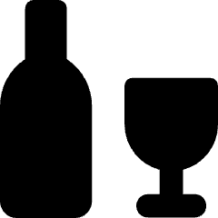 Wine Bottle And Glass Icon from Core Solid Set