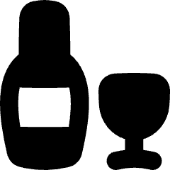 Wine Bottle And Glass Icon from Flex Solid Set