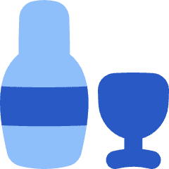 Wine Bottle And Glass Icon from Flex Flat Set