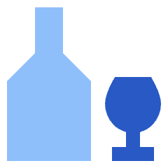 Wine Bottle And Glass Icon from Sharp Flat Set