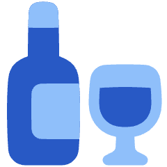 Wine Bottle And Glass Icon from Plump Flat Set