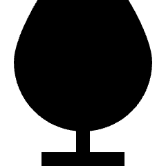 Wine Glass Icon from Sharp Solid Set