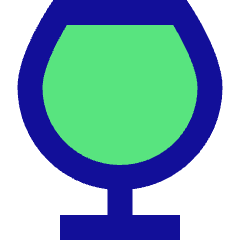 Wine Glass Icon from Sharp Pop Set