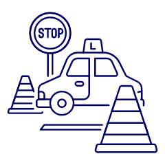 Driving Exam Illustration from UX Line Set