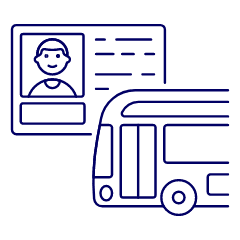 Bus License 1 Illustration from UX Line Set