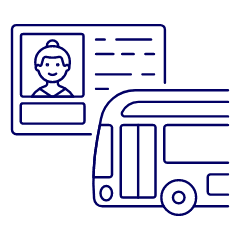 Bus License 4 Illustration from UX Line Set