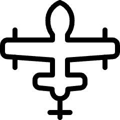 Military Drone Icon from Ultimate Light Set