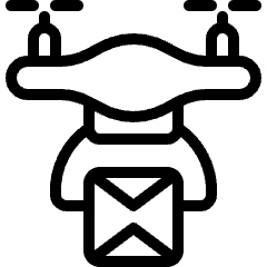 Drone Mail Icon from Ultimate Light Set