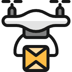 Drone Mail Icon from Ultimate Colors Set