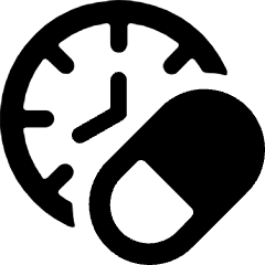 Pill Clock Icon from Ultimate Bold Set