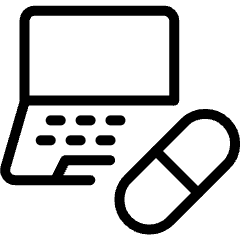 Pill Laptop Icon from Ultimate Light Set