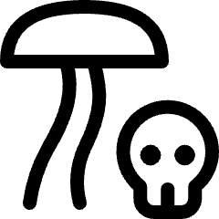 Crime Tools Mushroom Drugs 1 Icon from Ultimate Regular Set