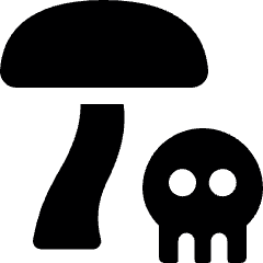 Crime Tools Mushroom Drugs 1 Icon from Ultimate Bold Set