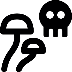 Crime Tools Mushroom Drugs 2 Icon from Ultimate Bold Set