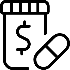 Drugs Dealer Price Icon from Ultimate Light Set