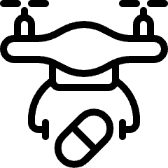 Drugs Logistic Drone Icon from Ultimate Light Set
