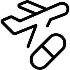 Drugs Logistic Plane Icon from Ultimate Light Set