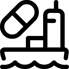 Drugs Logistic Ship Icon from Ultimate Regular Set