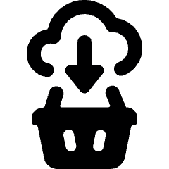 E Commerce Add Basket Cloud Icon from Ultimate Bold Set