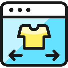 E Commerce Apparel Browse Icon from Ultimate Colors Set