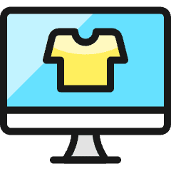 E Commerce Apparel Icon from Ultimate Colors Set