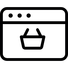 E Commerce Basket Browser Icon from Ultimate Light Set