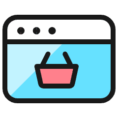 E Commerce Basket Browser Icon from Ultimate Colors Set