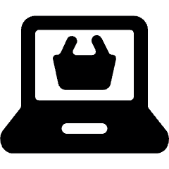 E Commerce Basket Laptop Icon from Ultimate Bold Set