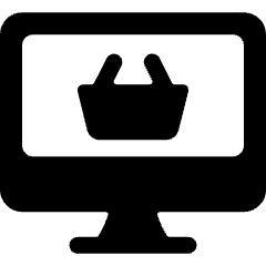 E Commerce Basket Monitor Icon from Ultimate Bold Set