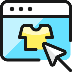 E Commerce Buy Apparel Icon from Ultimate Colors Set