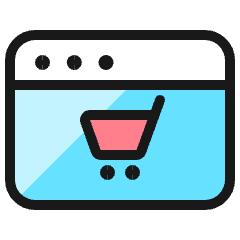 E Commerce Cart Browser Icon from Ultimate Colors Set