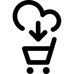 E Commerce Cart Cloud Icon from Ultimate Regular Set