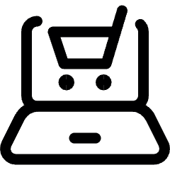 E Commerce Cart Laptop Icon from Ultimate Regular Set